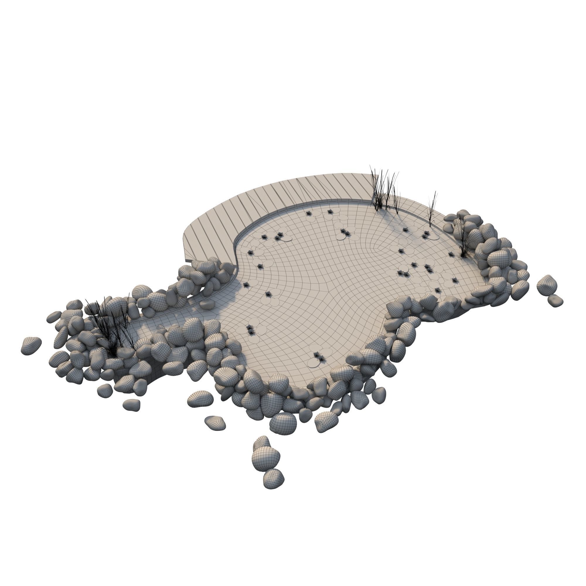 Garden Pond 3D model_7