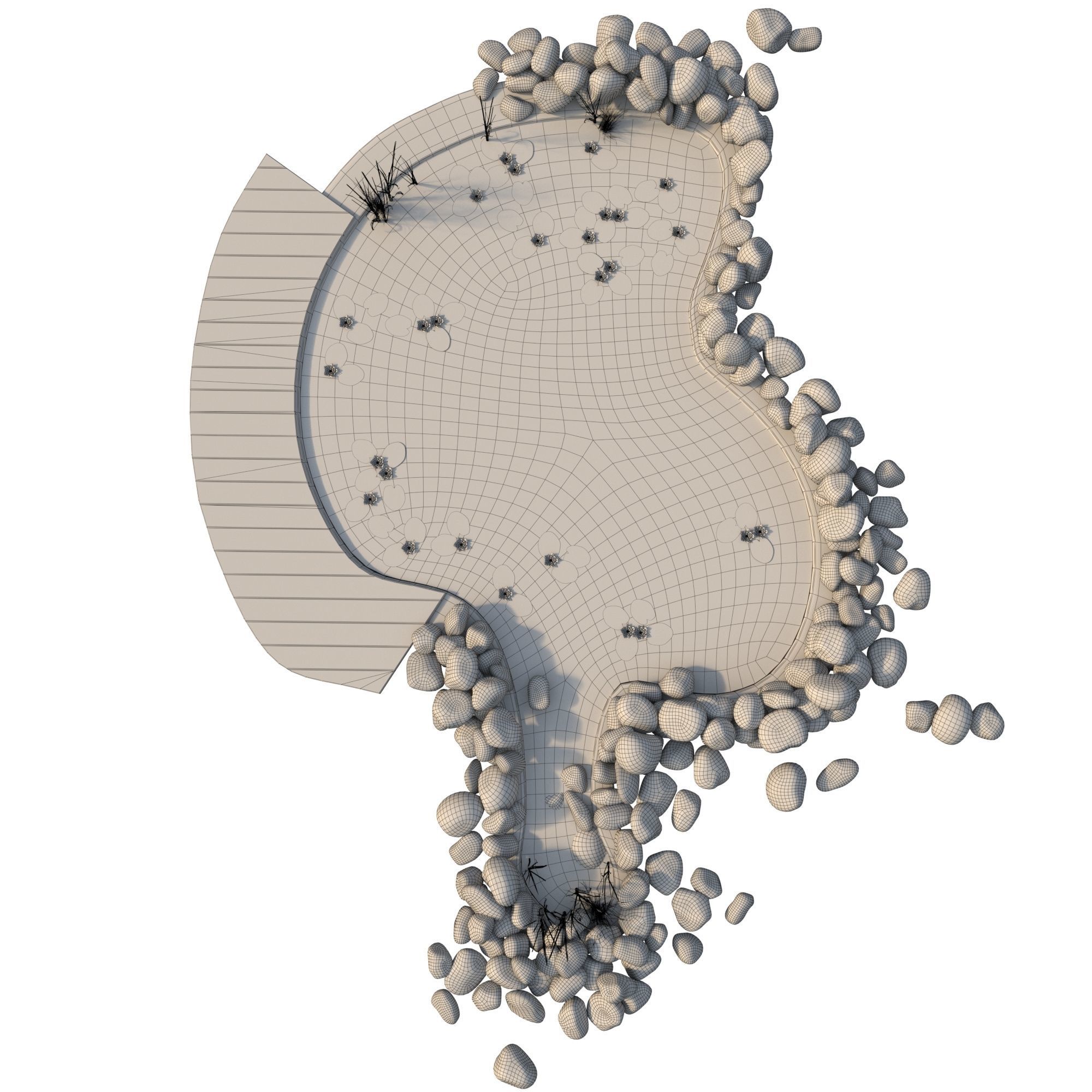 Garden Pond 3D model_8