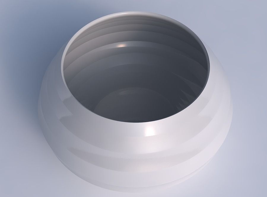 Bowl squeezed twisted with small horizontal sections 3D print model_1