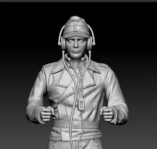 German officer 3D print model