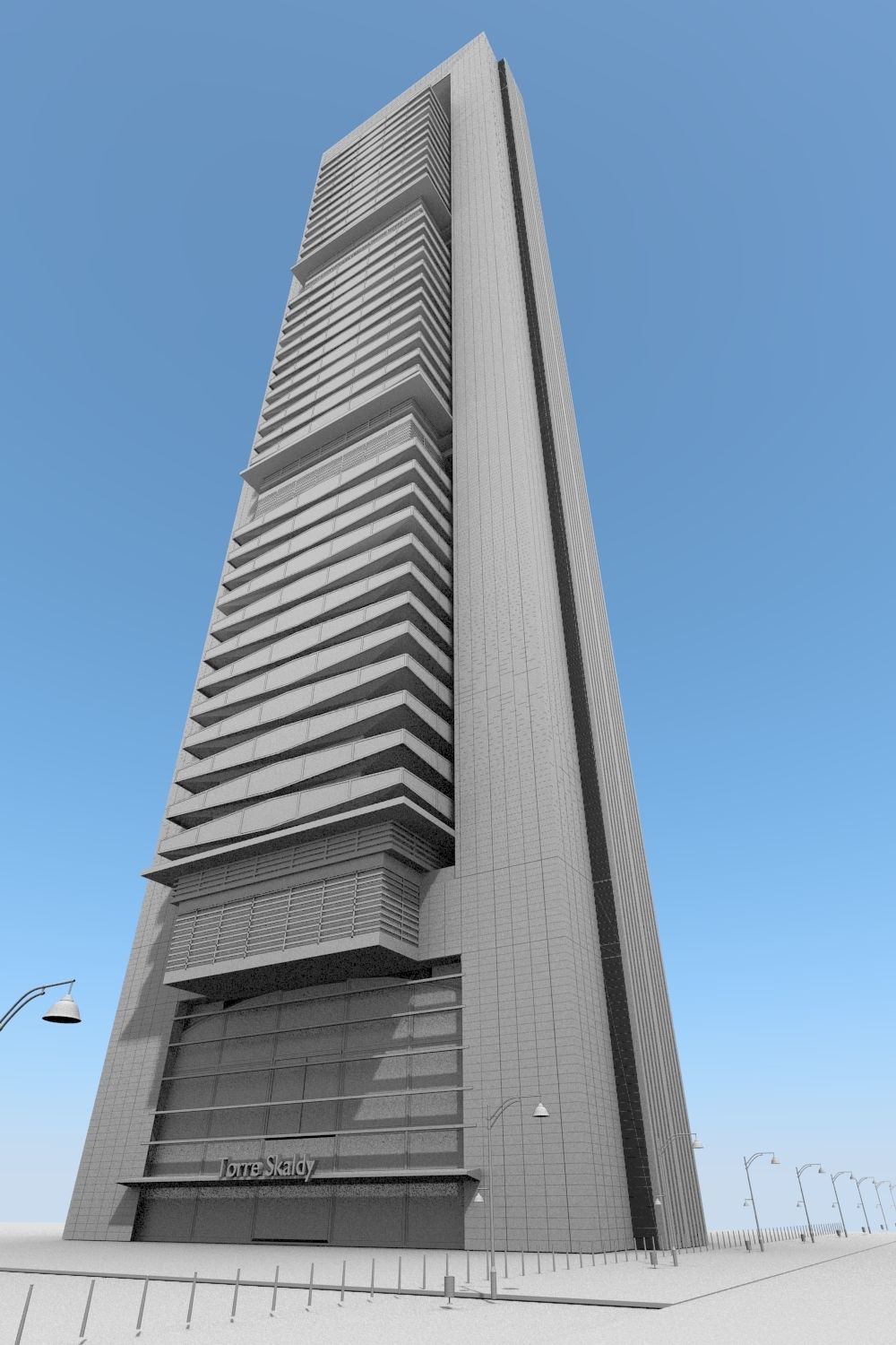 Skyscraper tallest building in world Low-poly 3D model_2