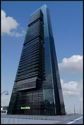 Skyscraper tallest building in world Low-poly 3D model