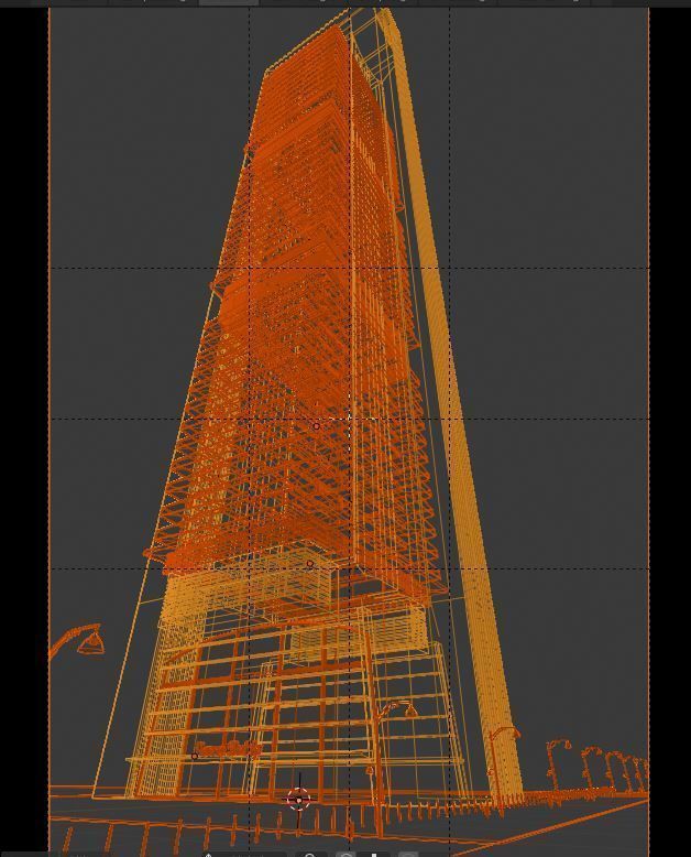 Skyscraper tallest building in world Low-poly 3D model_3