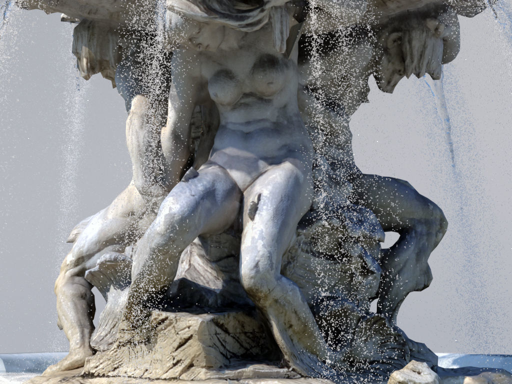 Triton fountain Low-poly 3D model_12