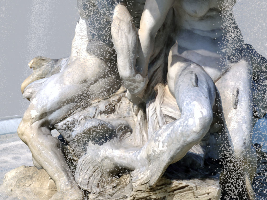 Triton fountain Low-poly 3D model_10