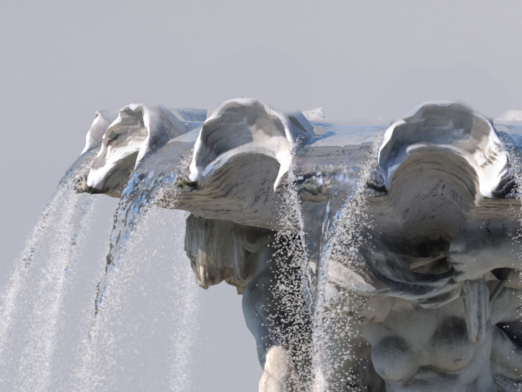 Triton fountain Low-poly 3D model_13