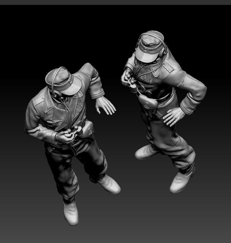 German officer 3D print model_4