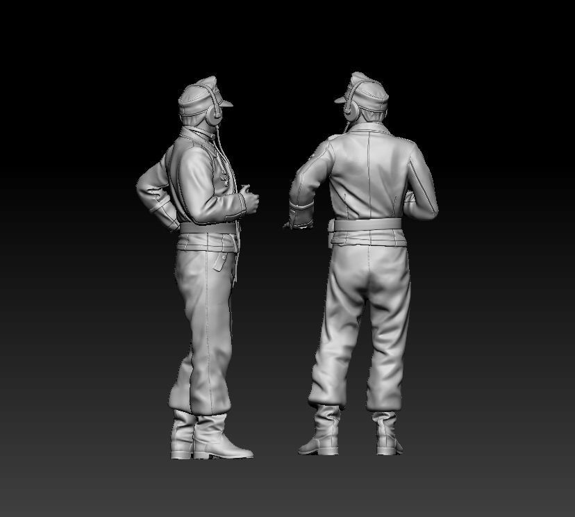 German officer 3D print model_8