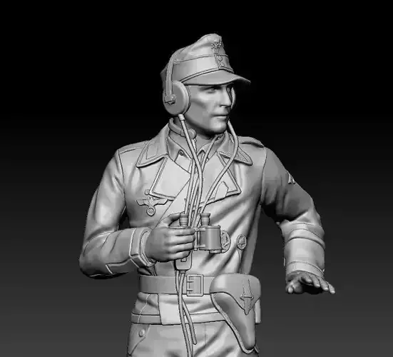 German officer 3D print model