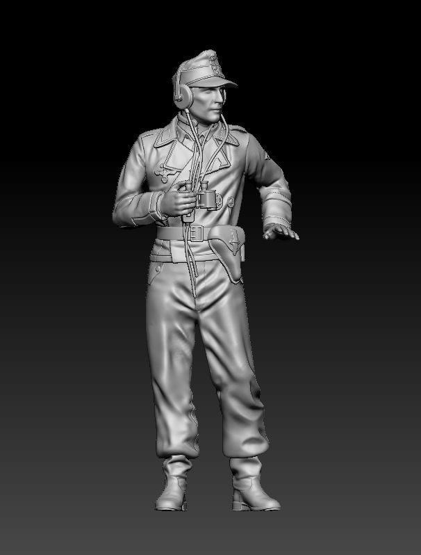 German officer 3D print model_3