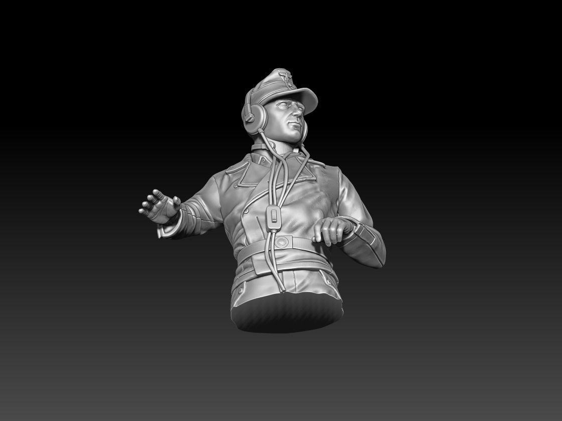 German officer 3D print model_1