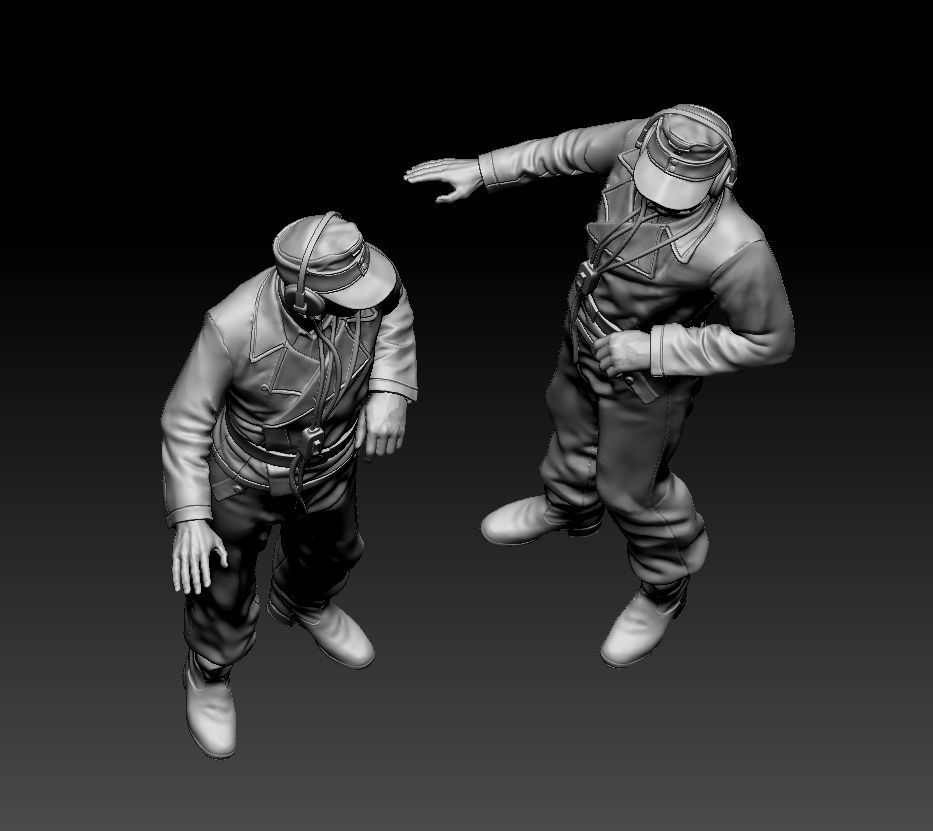 German officer 3D print model_2