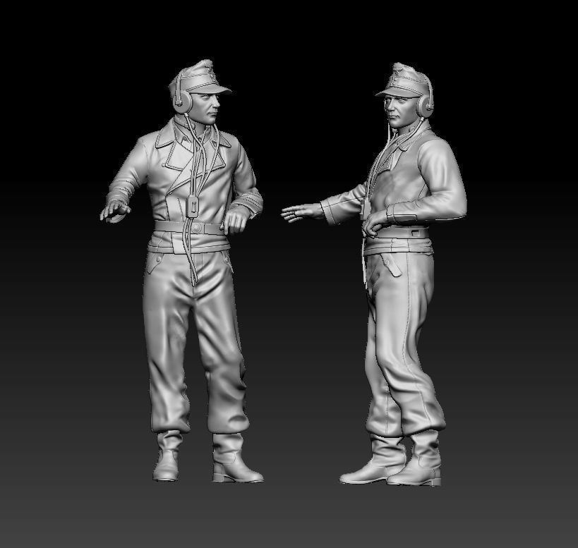 German officer 3D print model_10