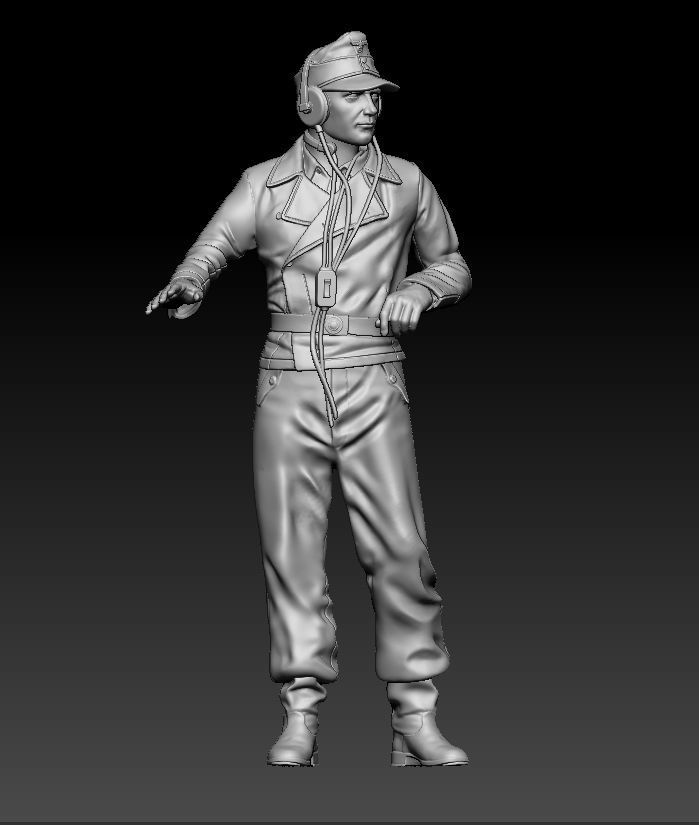 German officer 3D print model_3