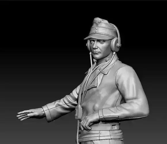 German officer 3D print model