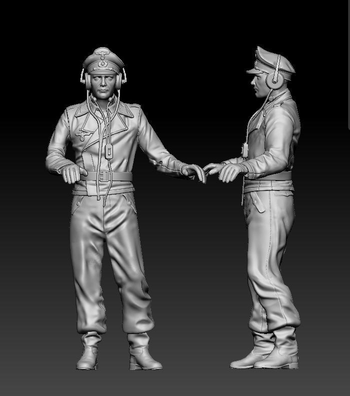 German officers 3D print model_35