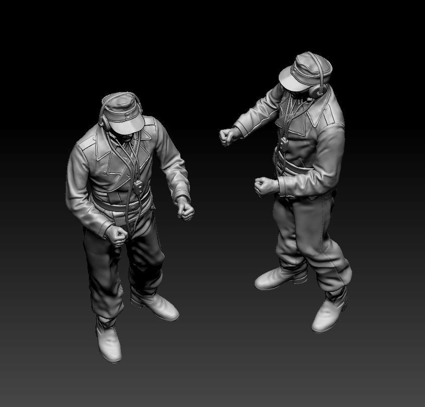 German officers 3D print model_50