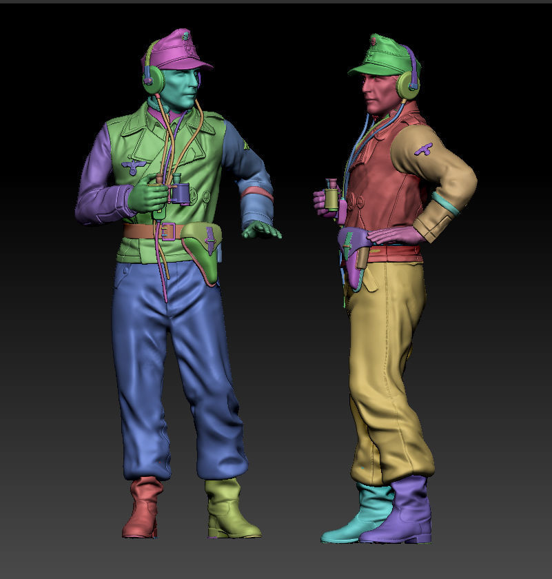 German officers 3D print model_44