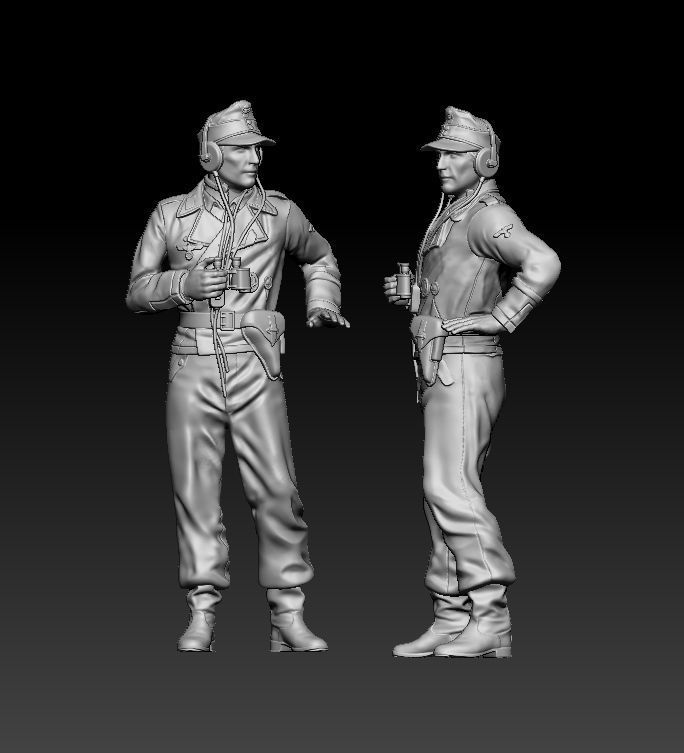 German officers 3D print model_5