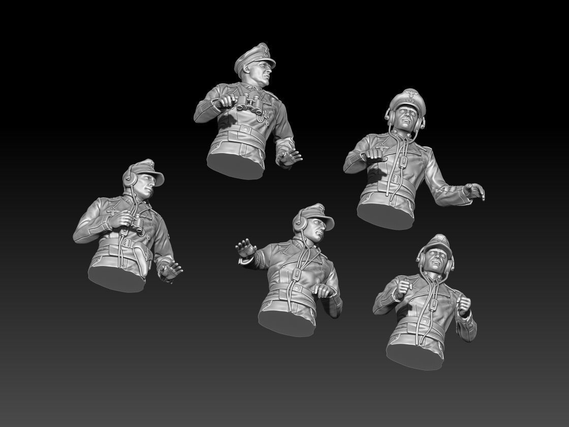 German officers 3D print model_1