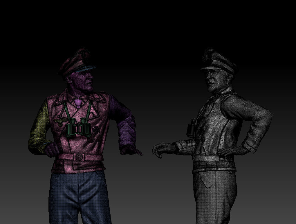 German officers 3D print model_34