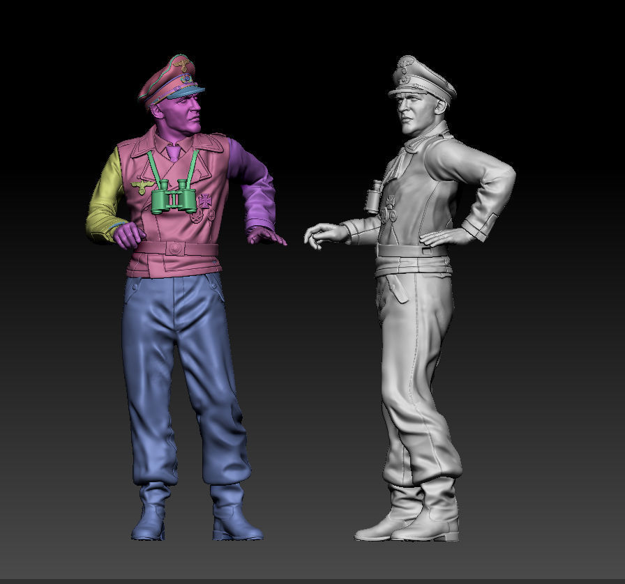 German officers 3D print model_23