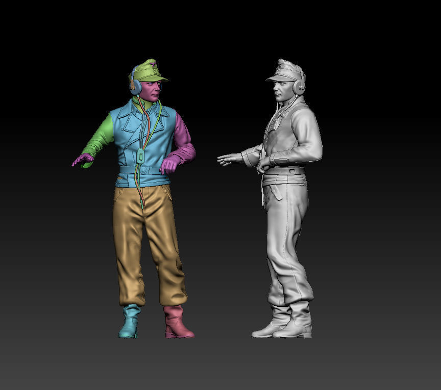 German officers 3D print model_36