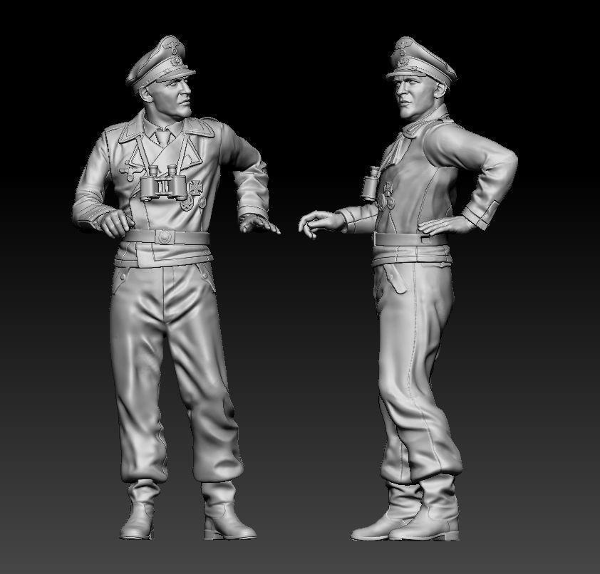 German officers 3D print model_18
