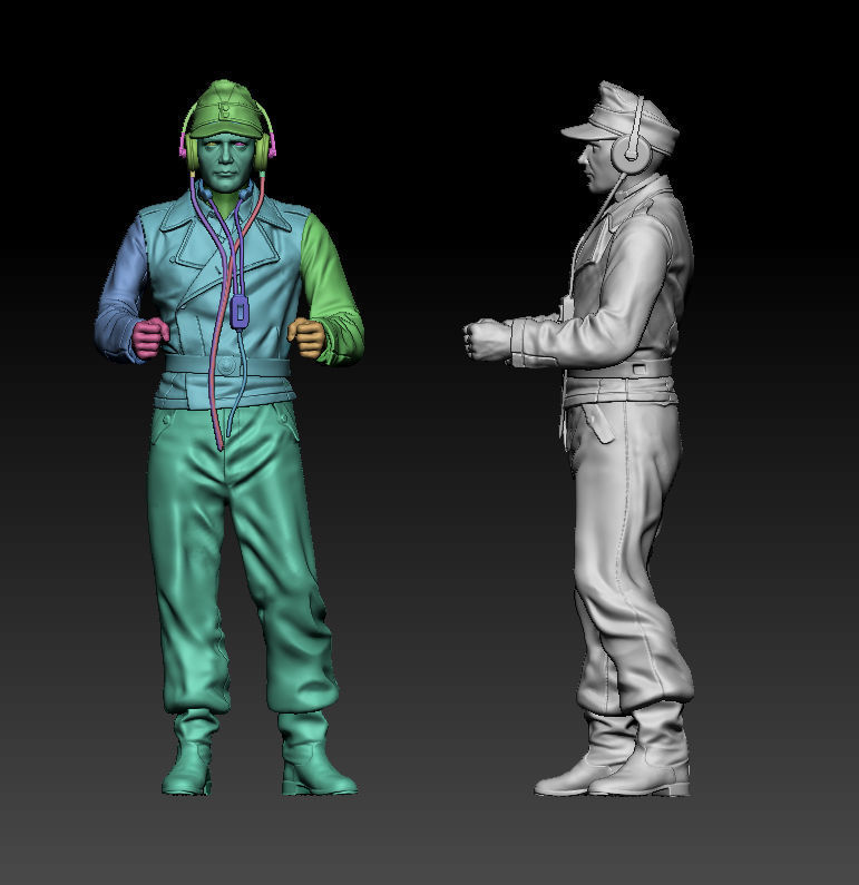 German officers 3D print model_19