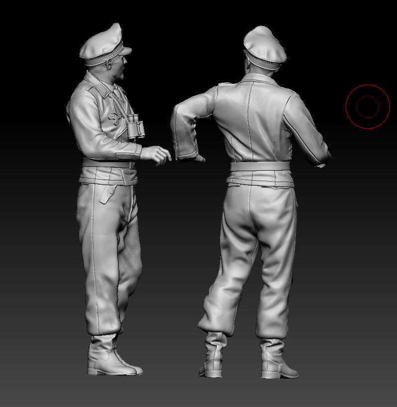 German officers 3D print model_47