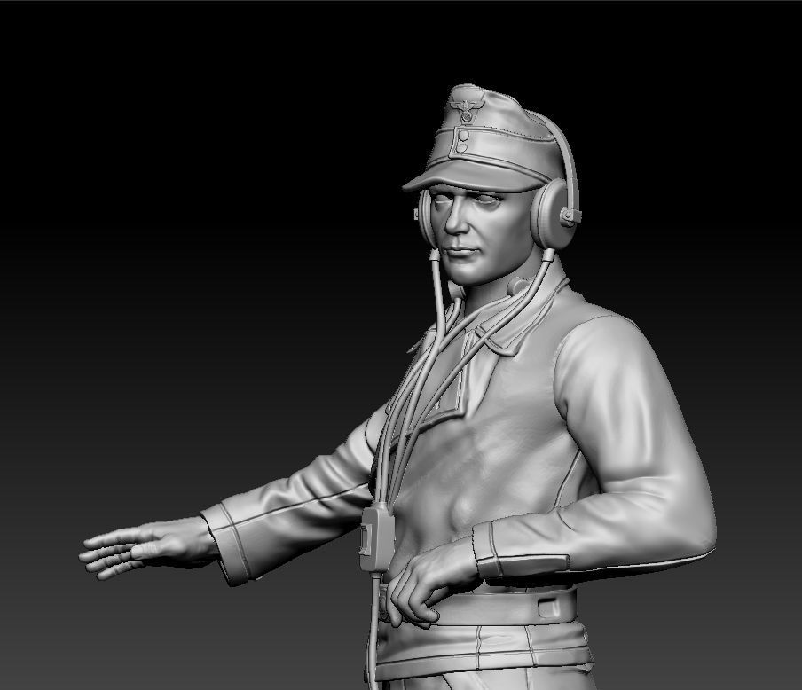 German officers 3D print model_10