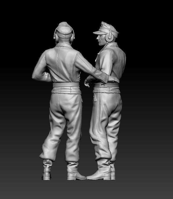 German officers 3D print model_6