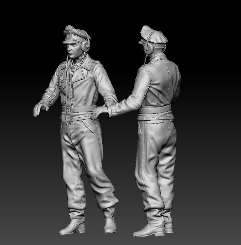 German officers 3D print model_25