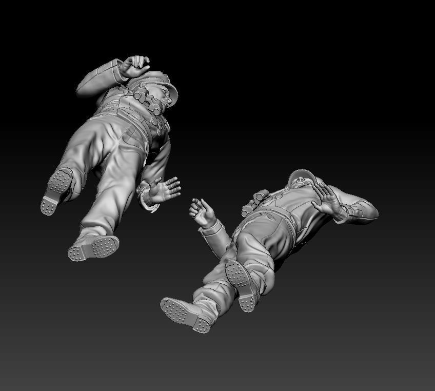 German officers 3D print model_37