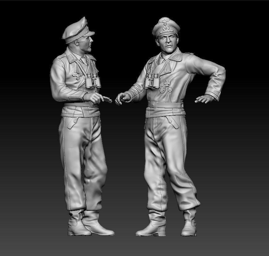 German officers 3D print model_9