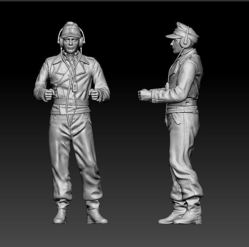 German officers 3D print model_41