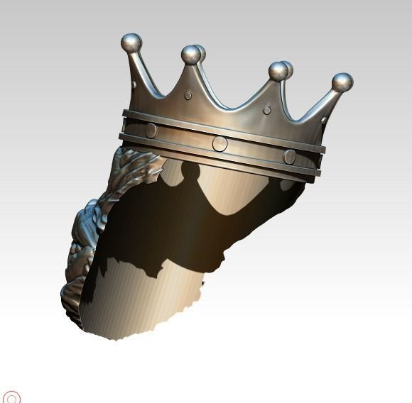 Crown Prince Ring with sigar 3D print model_3