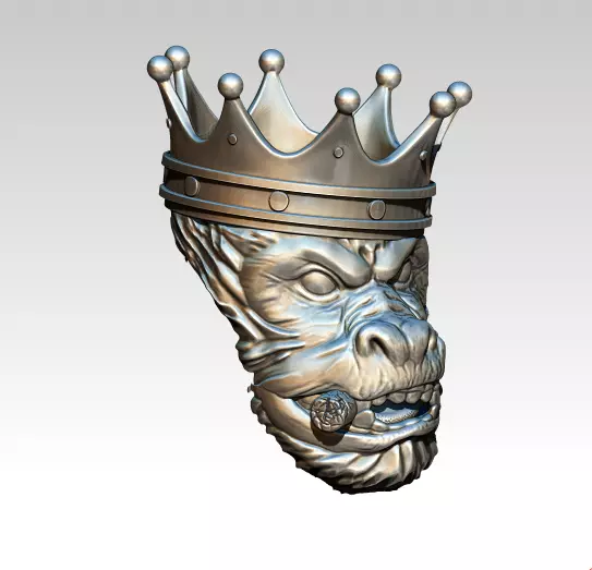 Crown Prince Ring with sigar 3D print model_0