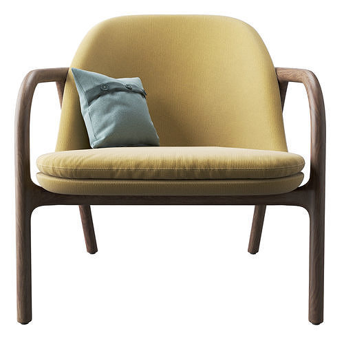 Neva Easy Chair By Artisan 3D model 7