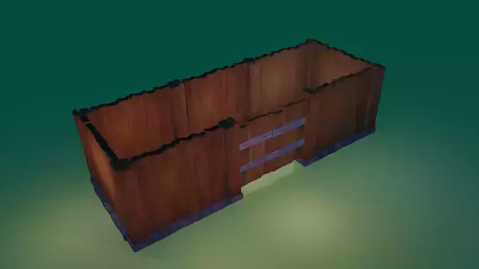 Hand painted wooden wall set