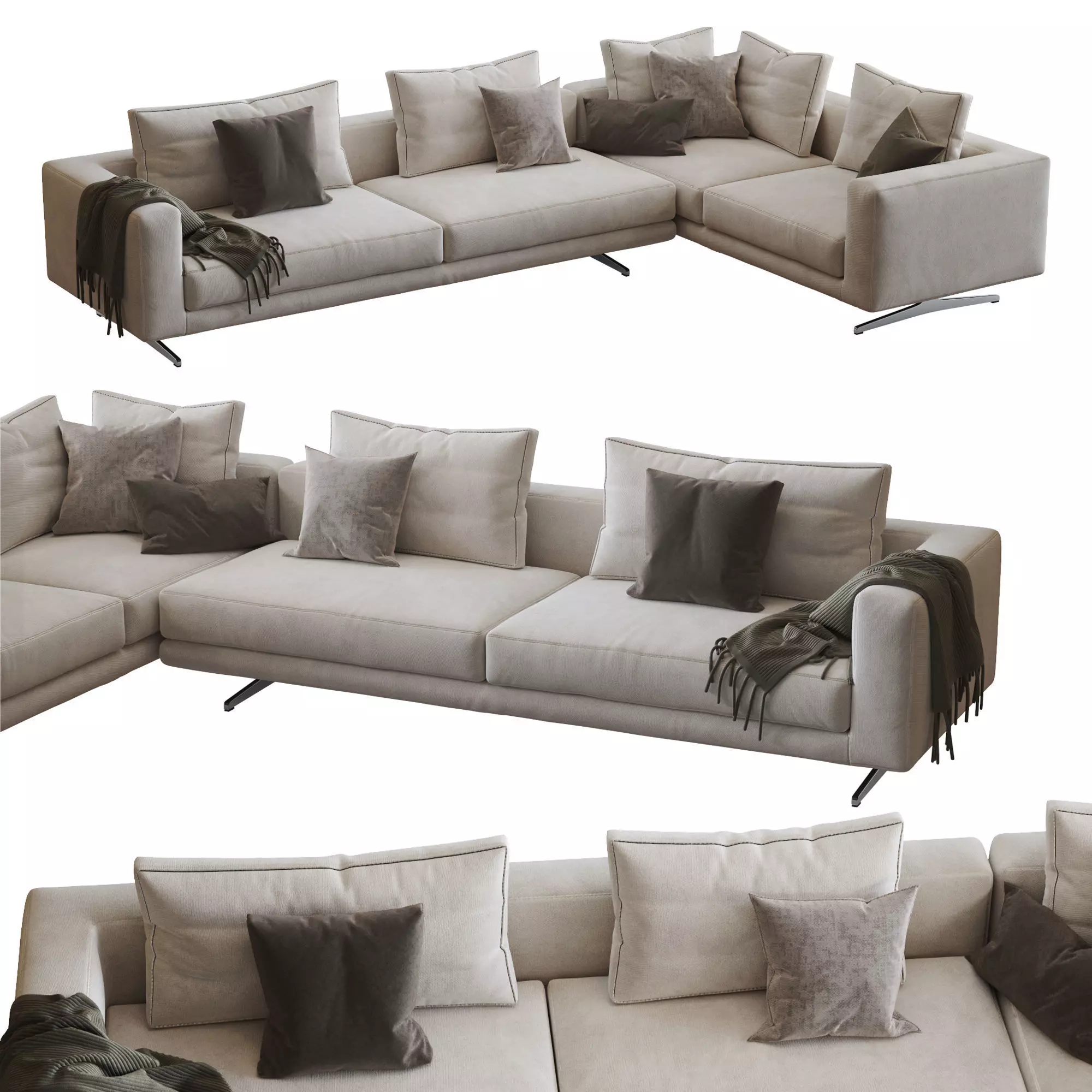 Flexform Sofa Campiello 3D model_0