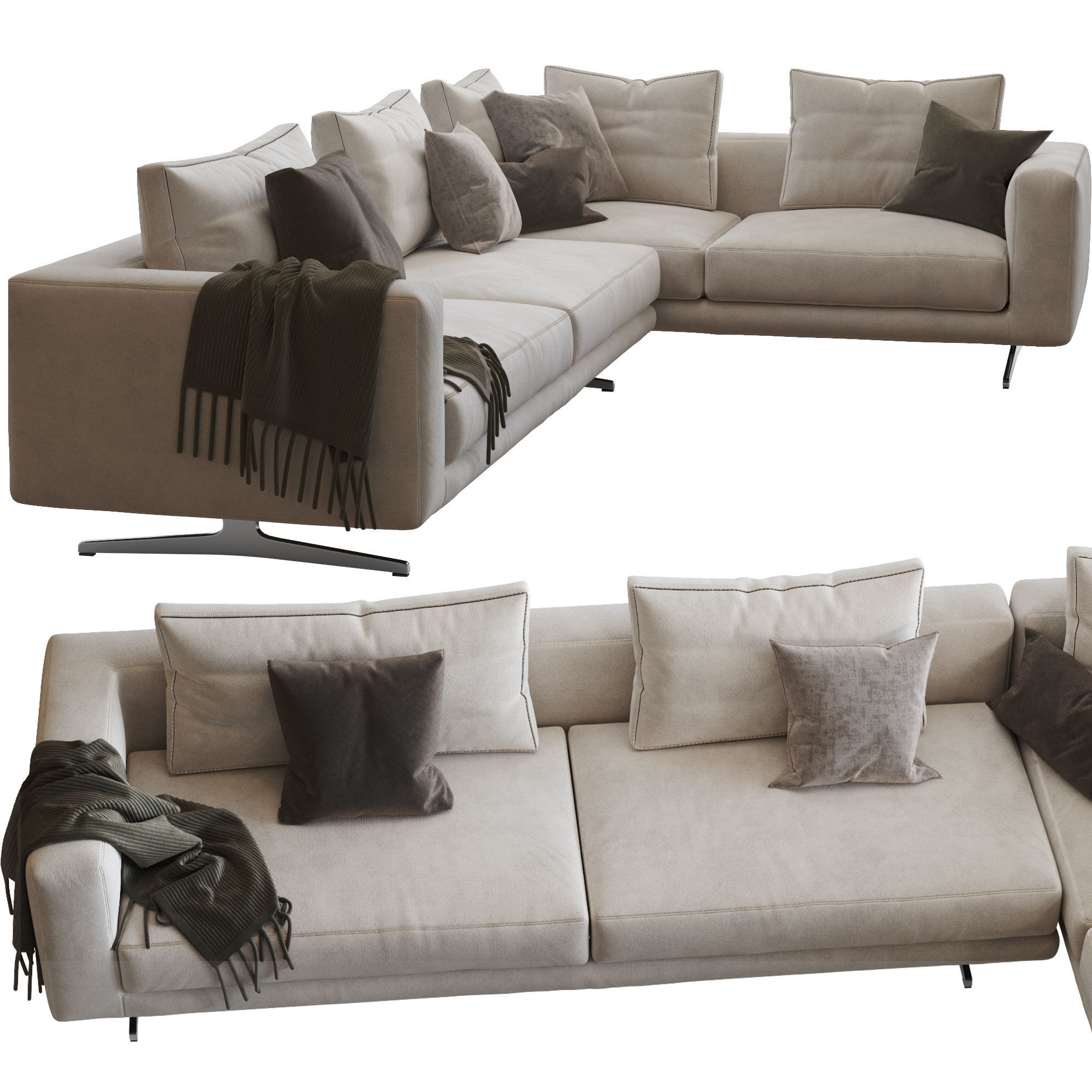 Flexform Sofa Campiello 3D model_1