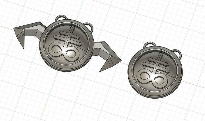 Bloodrayne pendant 3D print model