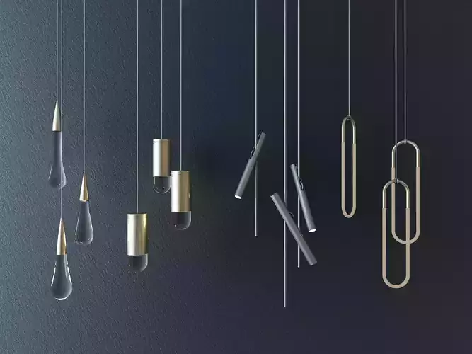 lamp droplight Low-poly 3D model