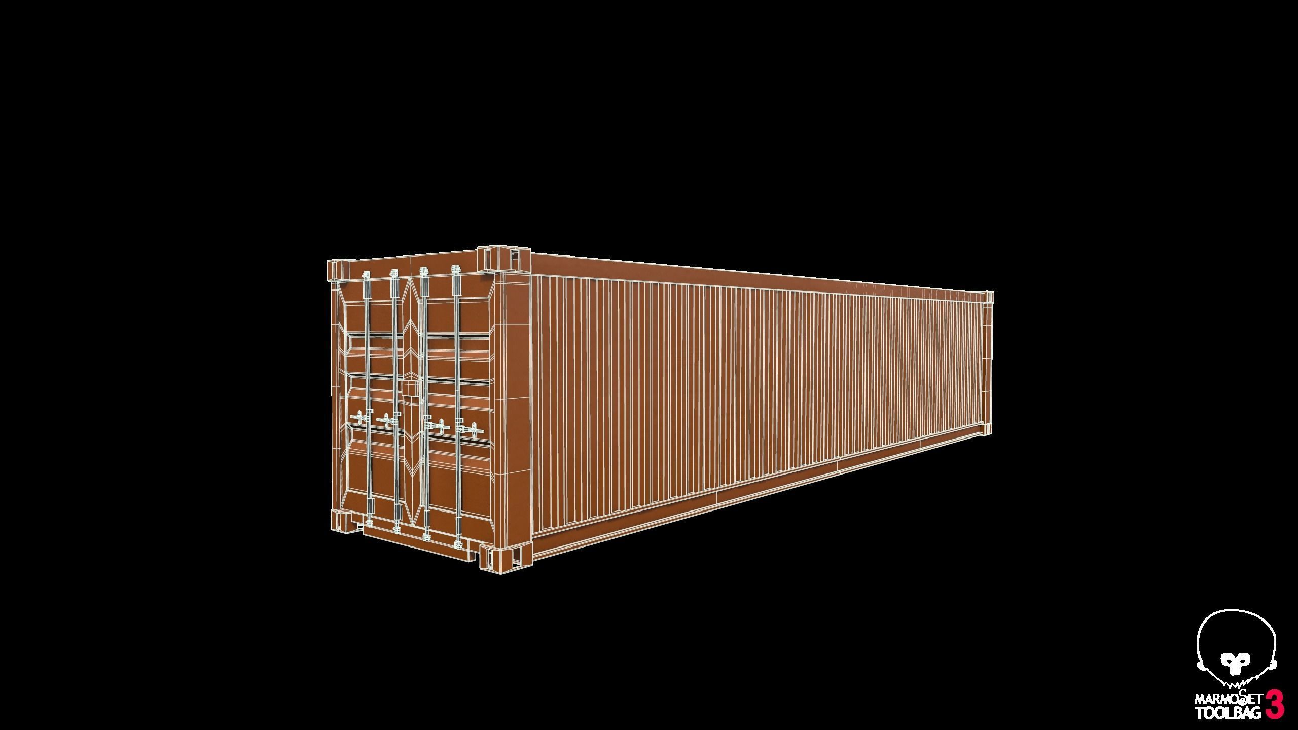 40ft shipping container 3D model_3
