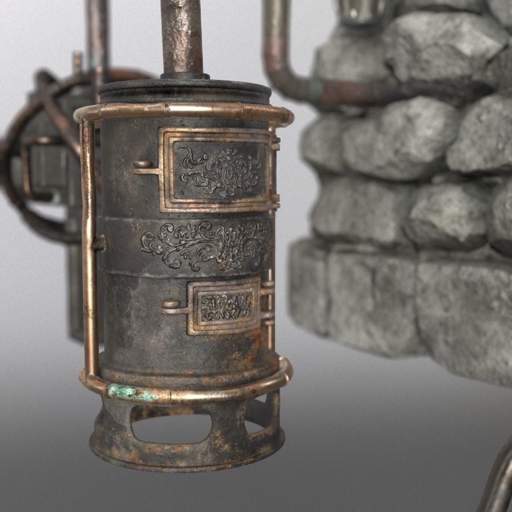 Forge Alchemy Stove  Low-poly 3D model_16