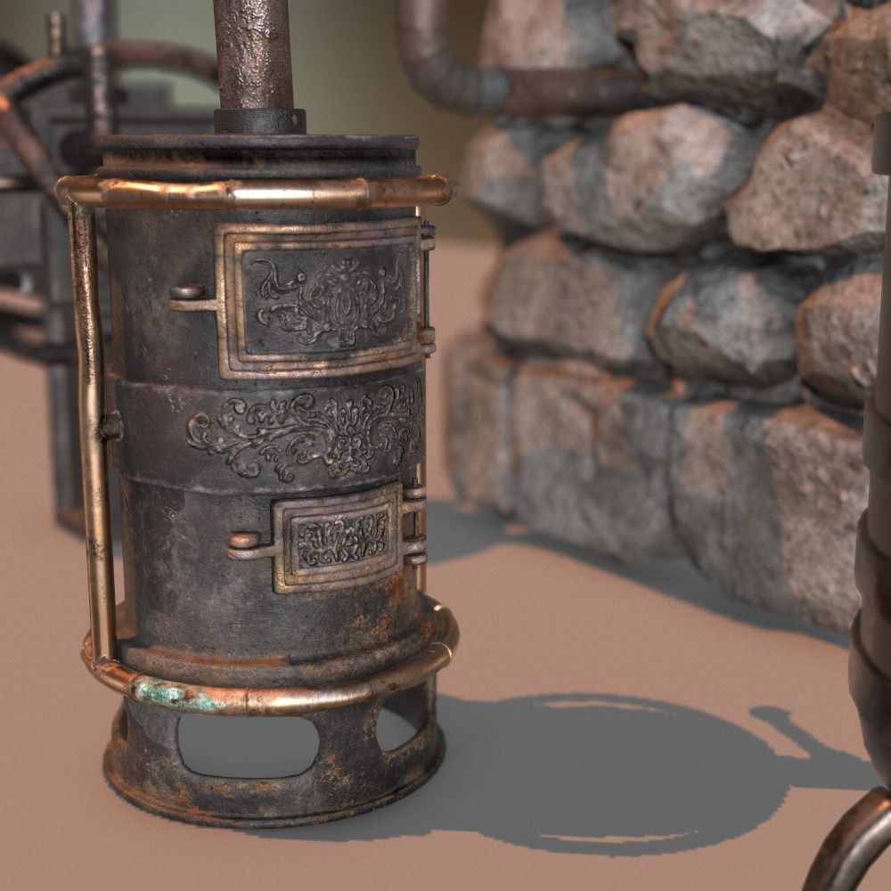 Forge Alchemy Stove  Low-poly 3D model_24