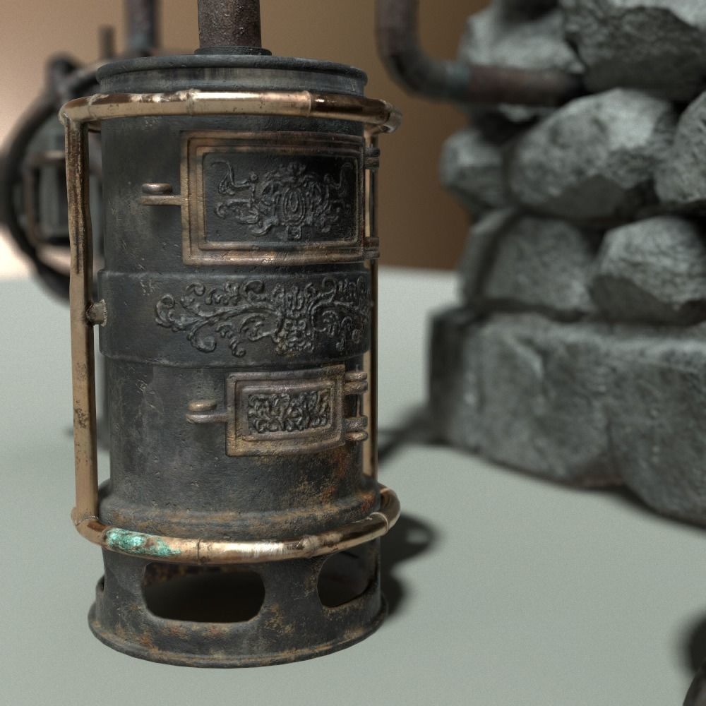 Forge Alchemy Stove  Low-poly 3D model_17