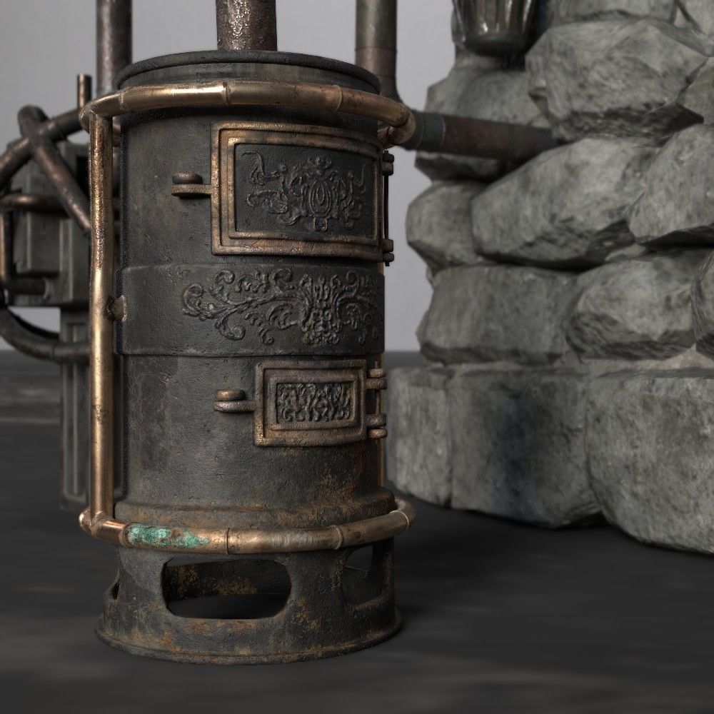 Forge Alchemy Stove  Low-poly 3D model_5