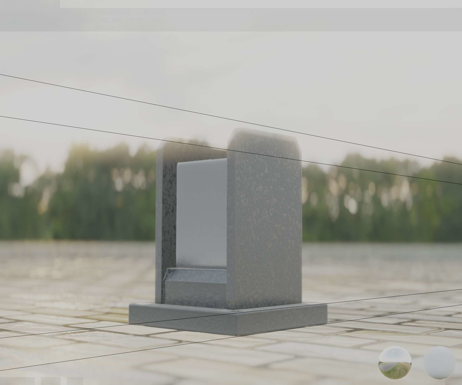 Street Light 8 Bollard 200mm Basic Version 1 Low-poly 3D model_32